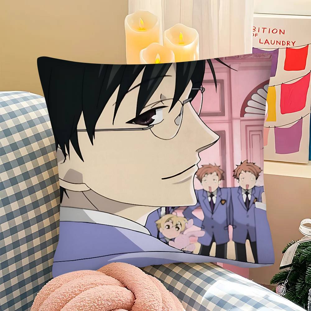 

pc Anime OOuran High School Host Club Pillow Case Fashion Square Pillowcase Bedroom Sofa Room Ins Decoration Leisure 40x40 cm