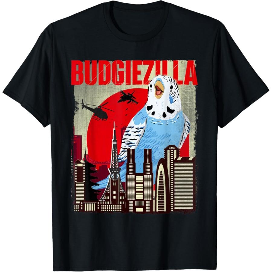 Budgiezilla - Parakeet Budgie Budgerigar Bird Lover T-Shirt(1) S