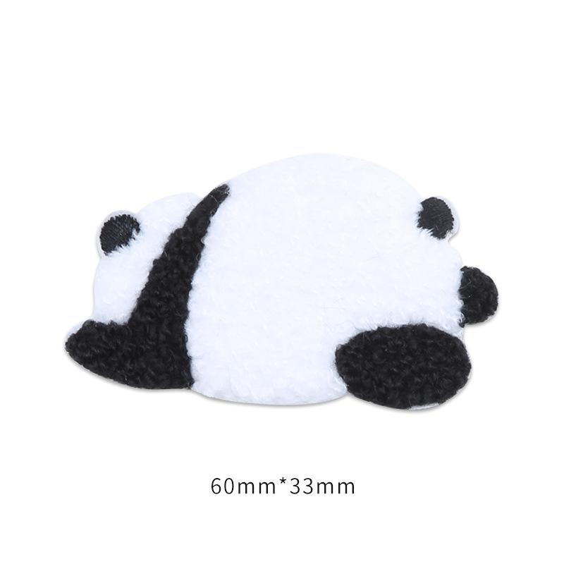 Selbstklebender Aufnäher mit Riesenpanda-Motiv für nahtlose Daunenjacken, Reparatur von Löchern und Plüschstoffen (Stickerei) – ideal für Pullover.