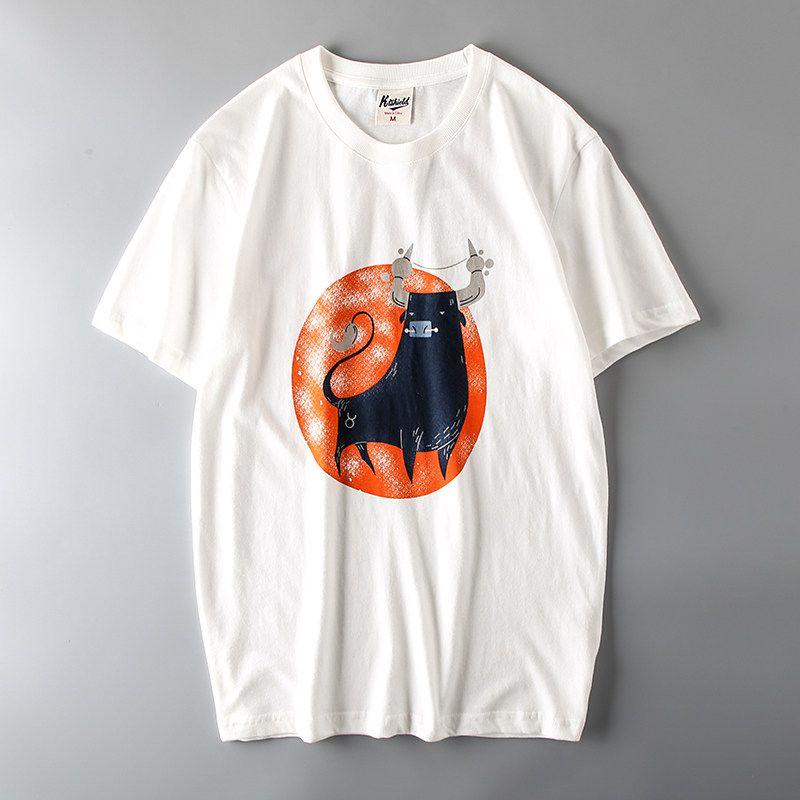 Foreign Trade Tail Order Cut Label Ins Export Retro Half Sleeve T-shirt White XL