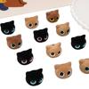 Resin Flocking Beads Cute Cat Head Beads for DIY Bracelet Earring Jewelry Making Accessories