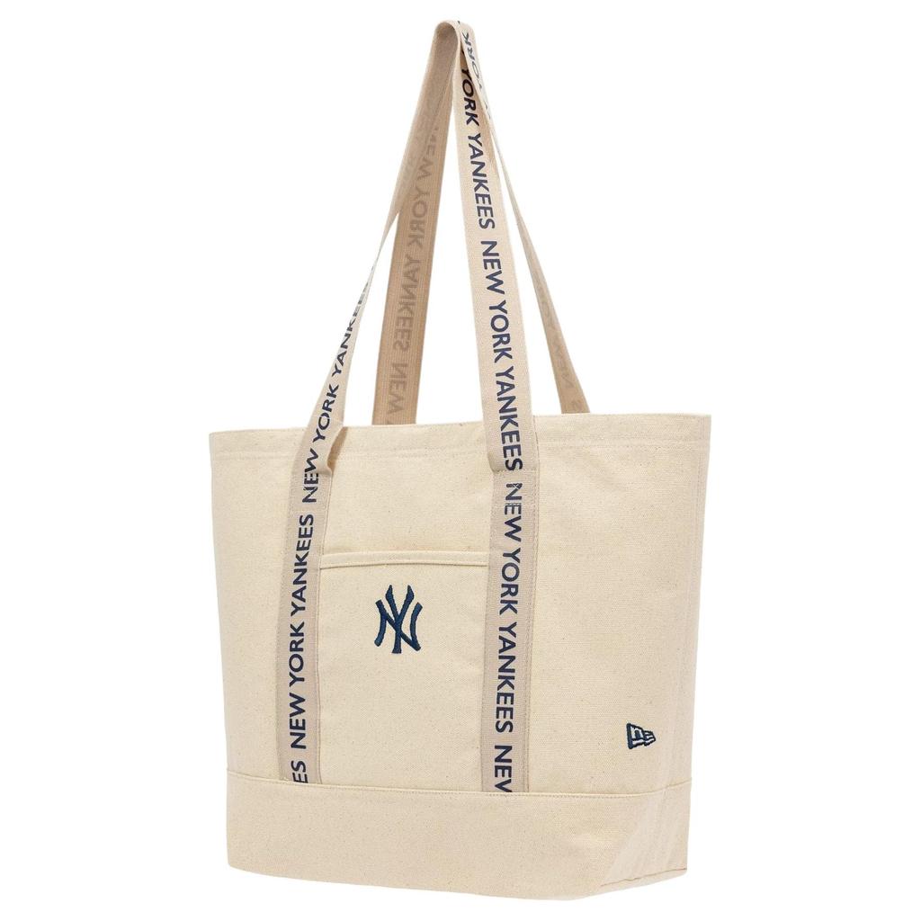 New New Era MLB Collaboration Cotton Tote Bag, Shopping Bag, Handbag, Shoulder Bag Regular Unisex Cream 60595127