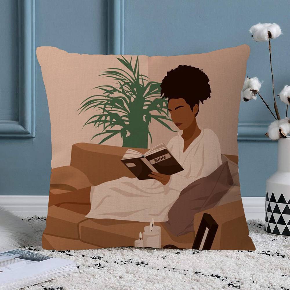 Library Bookshop girl Personalized Pillow Dust Cover Bedroom Kids Party Decoration Pillowcase Birthday Children Gift