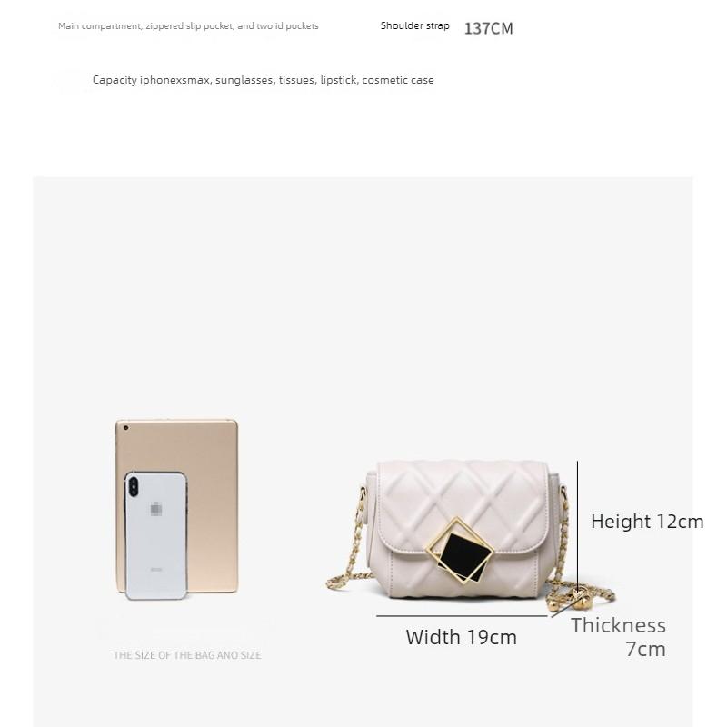 New Women's Handbag, Trendy Genuine Leather Chain Crossbody Bag, Niche Fashion, Versatile, High-End Women's Bag