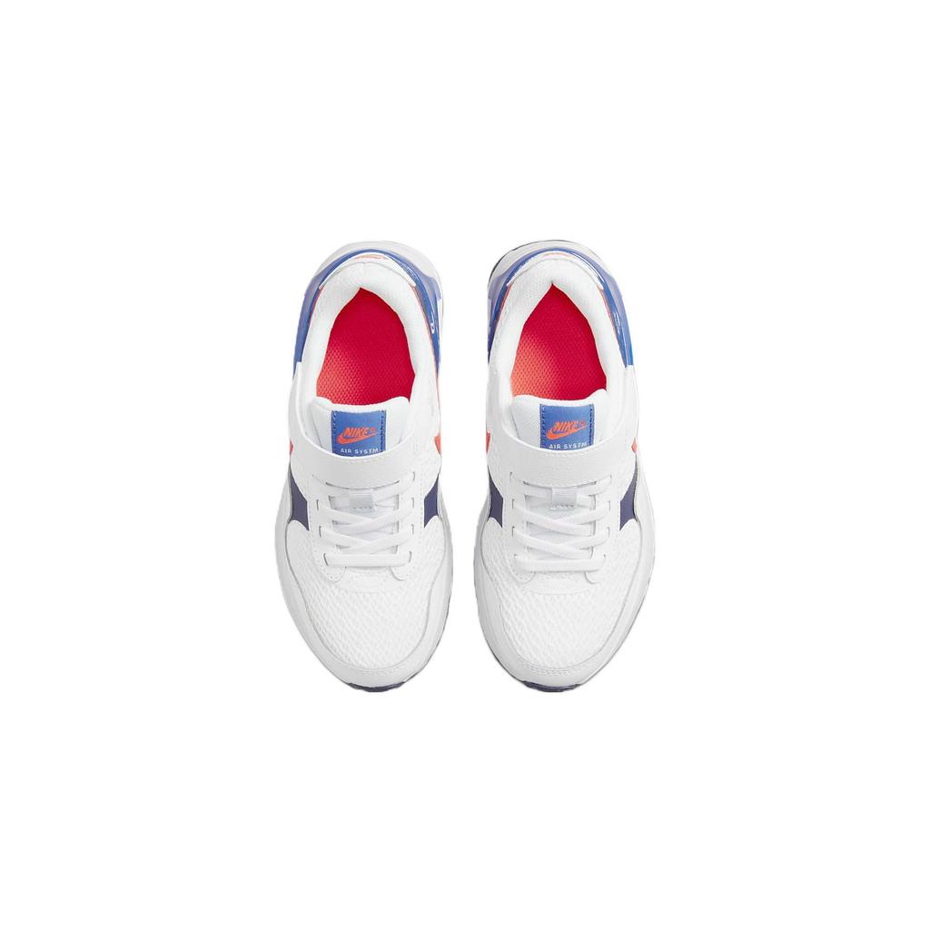 Nike Air Max SYSTM Cushioning, Wear Resistant Low top Sports Casual Shoes White Blue Children Aged 3 7 Years Old DQ0285-101