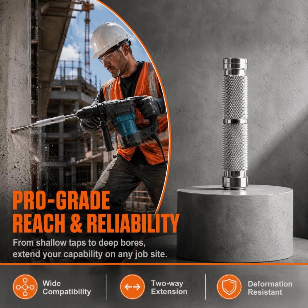 Impact Resistance Round Shank Adapter 5‑Groove Adapter Drill Bit Converter  Deep‑hole Drilling