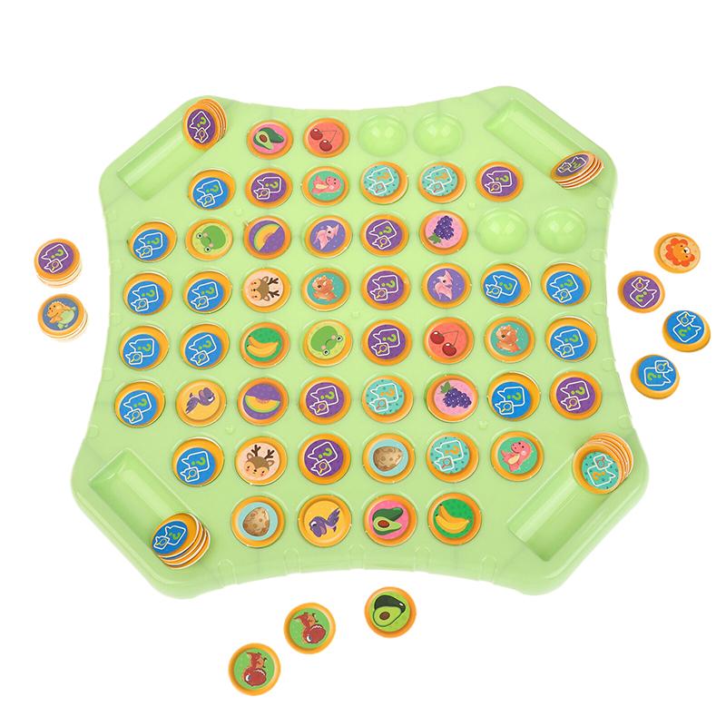 1 Set Bambini Adulti Gioco da Tavolo Sociale Scacchi a Capovolgimento Animale Gioco Divertente di Memoria Giochi da Tavolo Giocattoli Interattivi Genitore-Figlio per Feste in Famiglia
