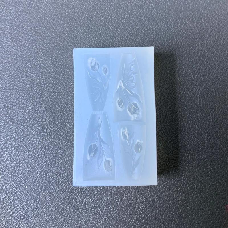 Flower Nail Stamping Set Silicone Molds Nail Art Designing Molds Suitable for Creative Manicure with Flower Pattern