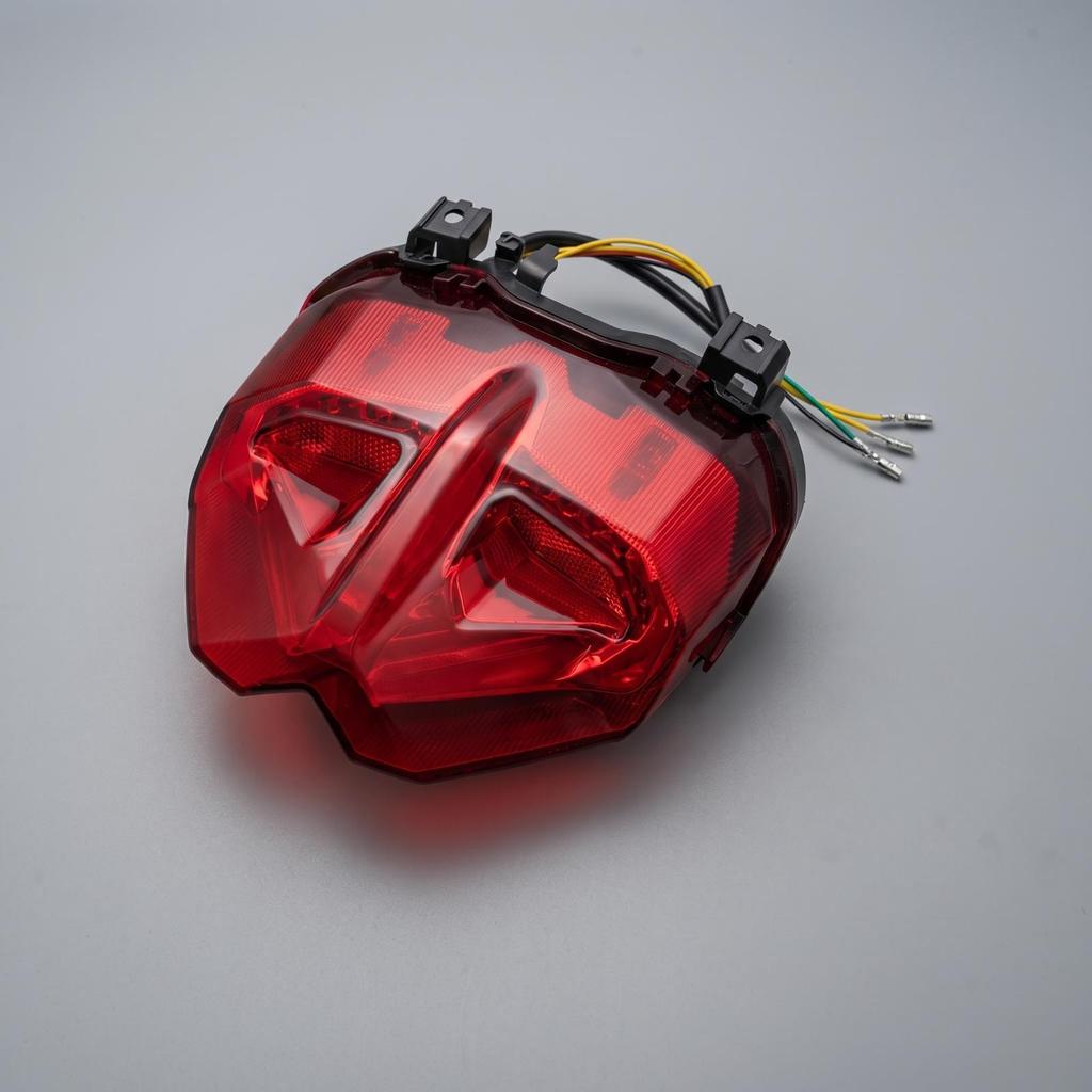 Motorcycle Tail Light with Turn Signals Sleek Integrated