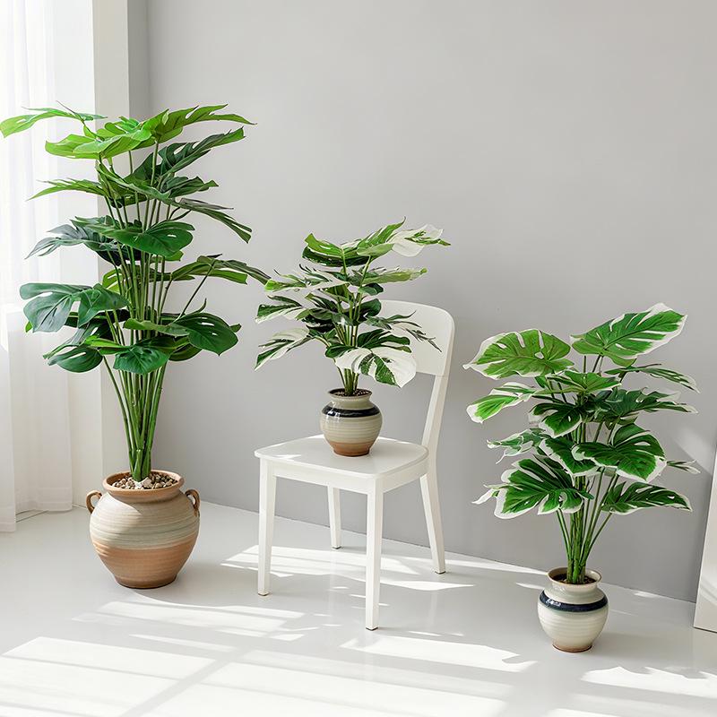 High-End Artificial Monstera Plant for Living Room & Bedroom Decor