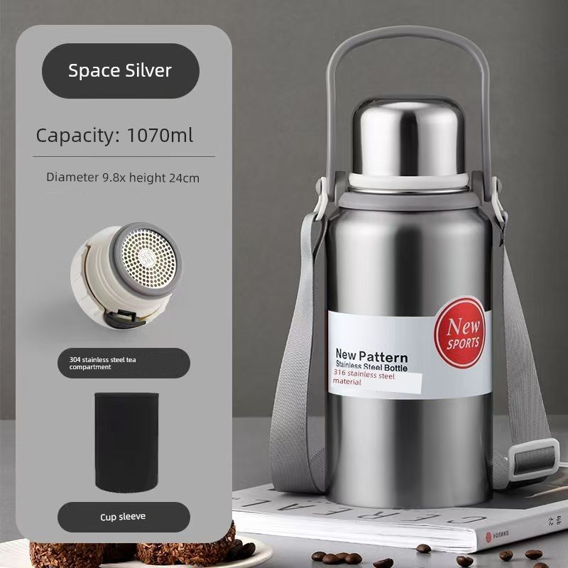 Stainless Steel 316 Large Capacity Vacuum Cup for Male and Female Students Good-looking Tea Cup Portable Car Outdoor Kettle