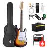 Donner DST-100S Electric Guitar Beginner Set, ST Type, SSH Pickup Array, 39-inch Full-Size Poplar Wood, Sunburst Finish, with Mini Amp, Case, Tuner,
