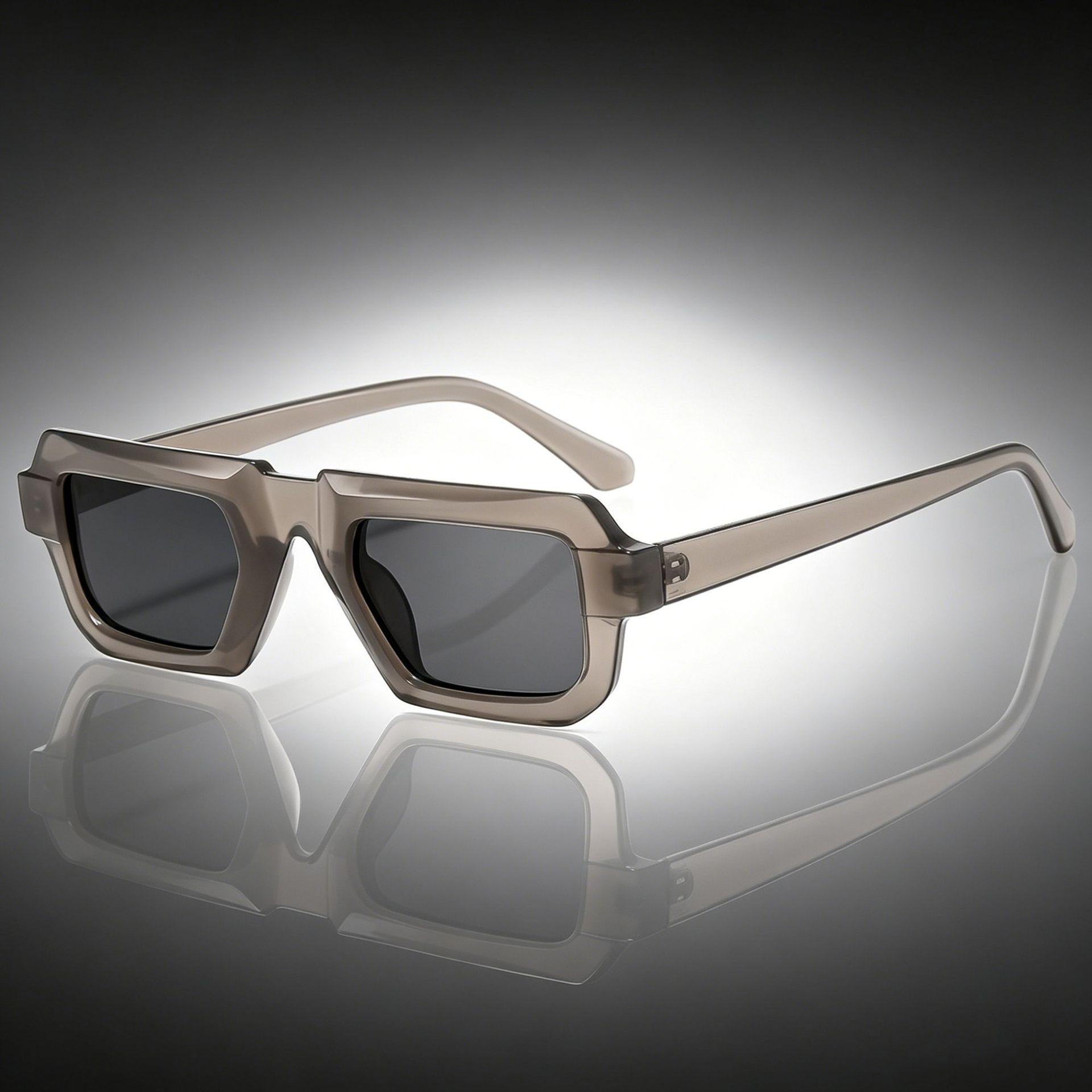 Futuristic Square Sunglasses with UV Protection - Trendy Unisex Fashion Style