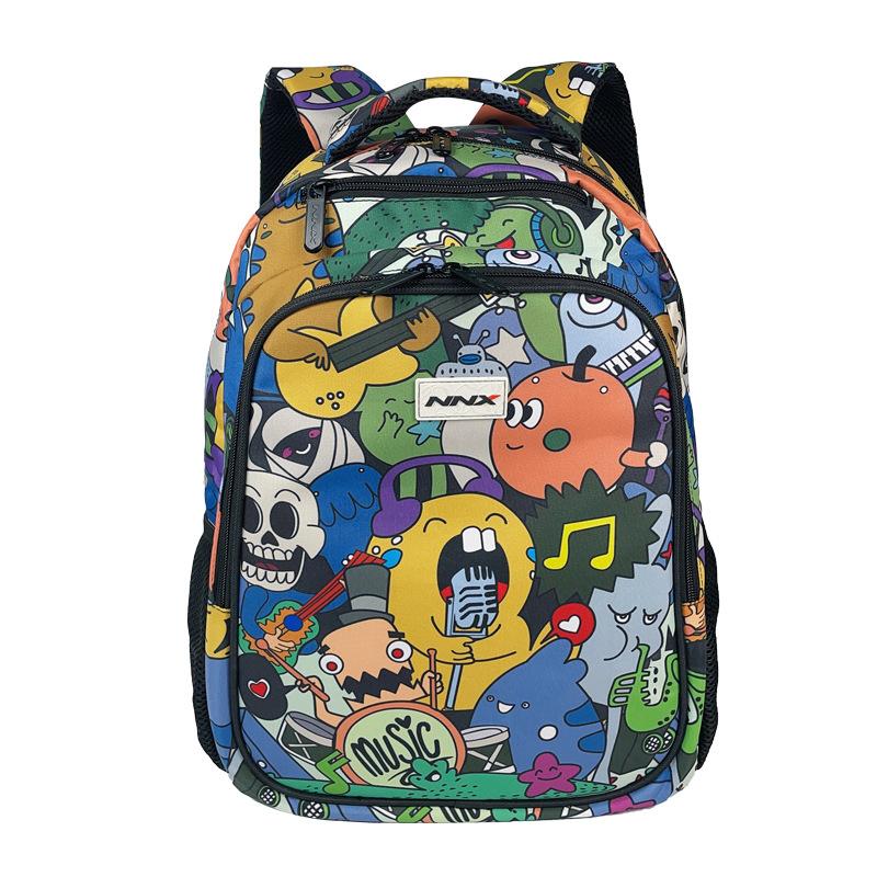 Grundschulranzen mit Cartoon-Druck und Rückenschutz