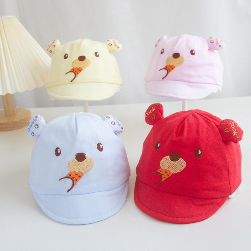 Baby Sonnenhut Atmungsaktiv Breite Krempe Niedliche Cartoon Schirmmütze Für 0-6 Monate Säugling