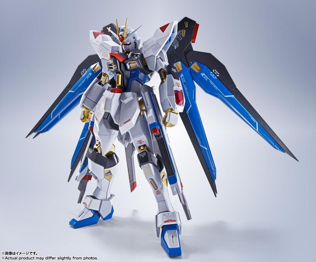 TAMASHII NATIONS METAL ROBOT SPIRITS Mobile Suit Gundam SEED DESTINY Strike Freedom Gundam Ca. 140mm PVC ABS Bemalt Bewegliche Figur <SIDE