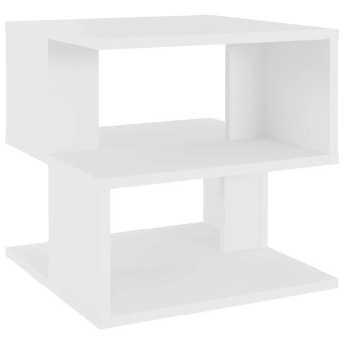 VidaXL Table d'appoint Blanc 40x40x40 cm Aggloméré