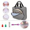 Oxford Sewing Kit Bag Square Large Capacity Embroidery Project Bag Multiple Pockets Craft Carry Case Embroidery Supplies