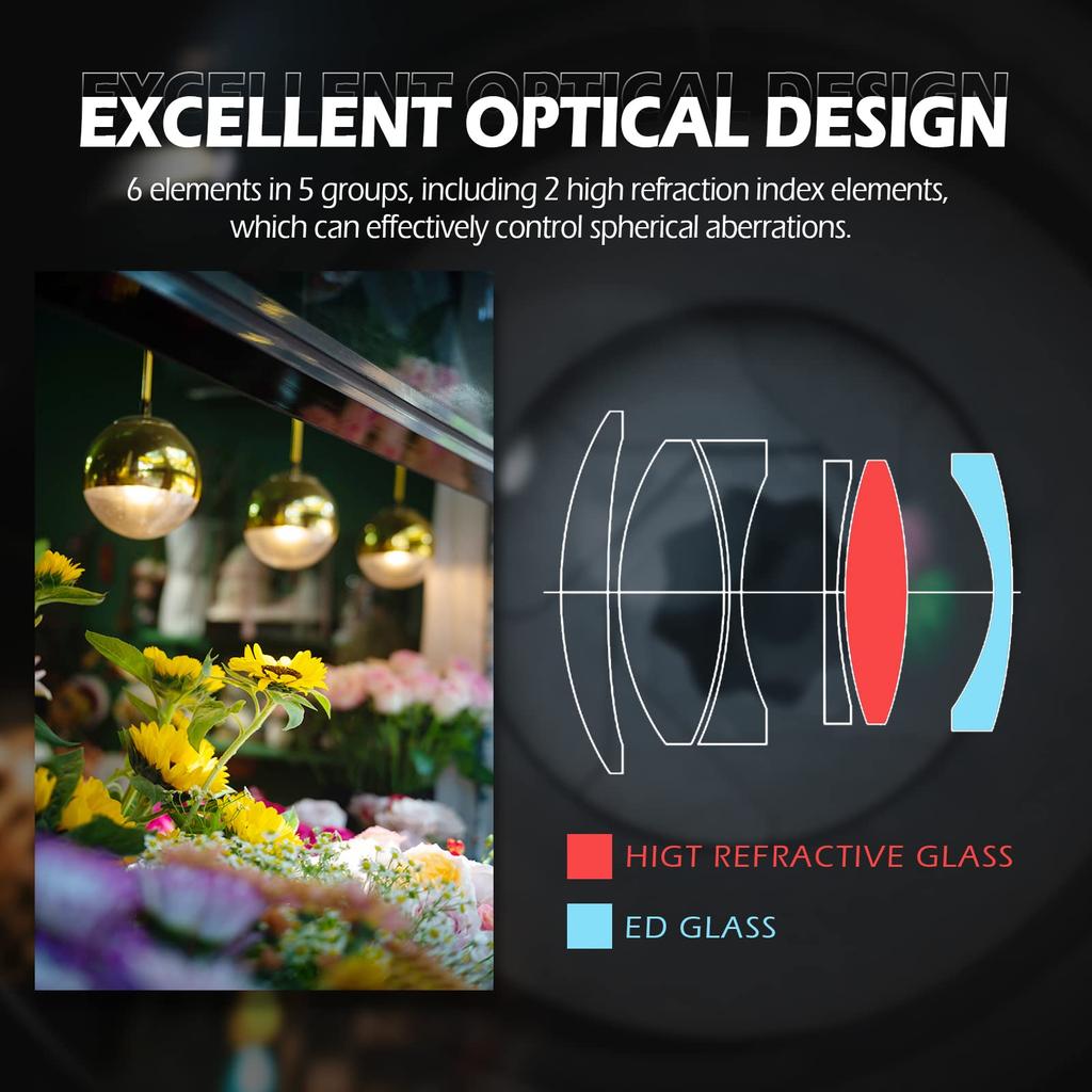 TTartisan 50mm F2 Manual Focus Lens for Sony Compatible with and More Full-Frame E-Mount Cameras, A7, A7II, A7III, A7R, A7RII, A7RIII, A7RIV, A7S,