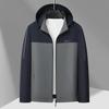 2026 Men's Spring & Autumn Hooded Jacket: Middle-Aged Business Casual Dad Style, Versatile and Fashionable.