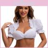 The Munich Oktoberfest Costume White Polyester Traditional Dress For Women