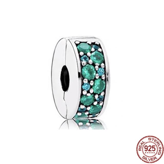 Bande de cœurs et pavé d'étoiles de mer, breloque à Clip en argent Sterling 925, perle adaptée au Bracelet de mode Original, bijoux fins, cadeau à faire soi-même