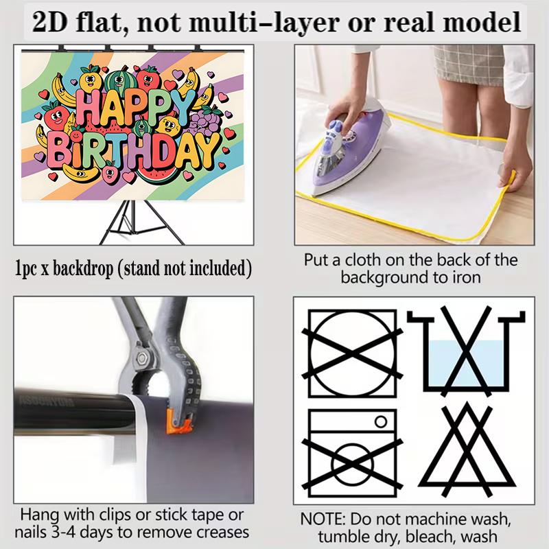 Colorful Birthday Banner, Multicolor Hanging Wall Decor for Party