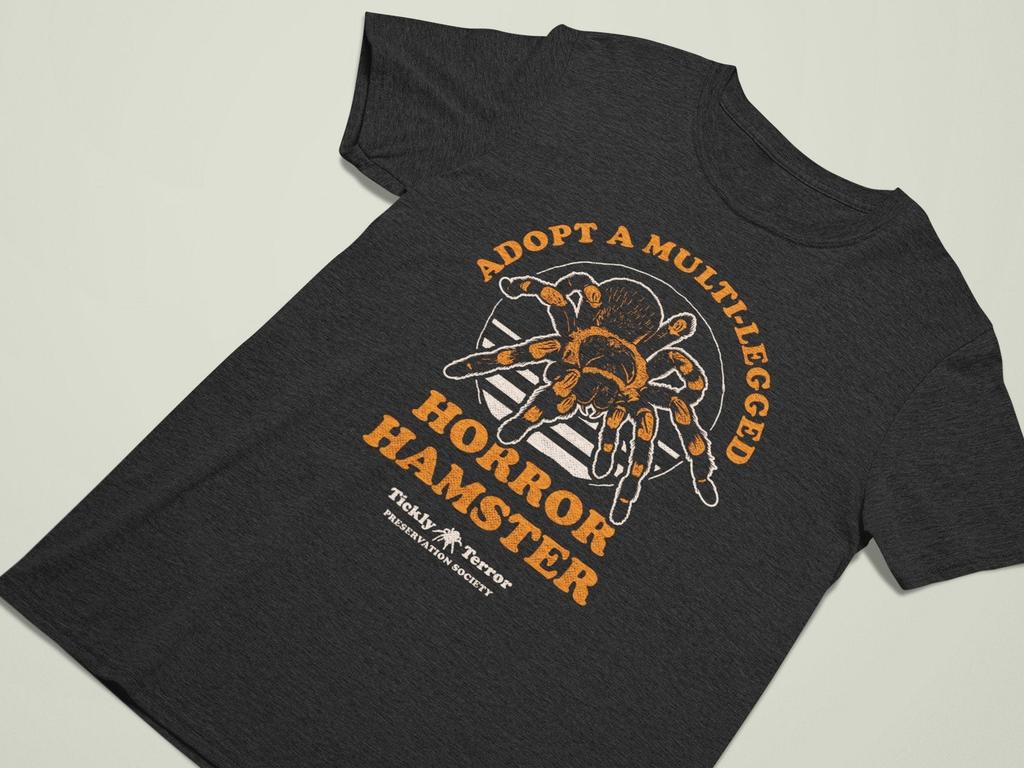 Funny Spider T-Shirt – Adopt A Horror Hamster Graphic Tee