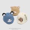 Korean Style Cartoon Bear Sun Protection Beret for Kids - Toddler Newsboy Cap