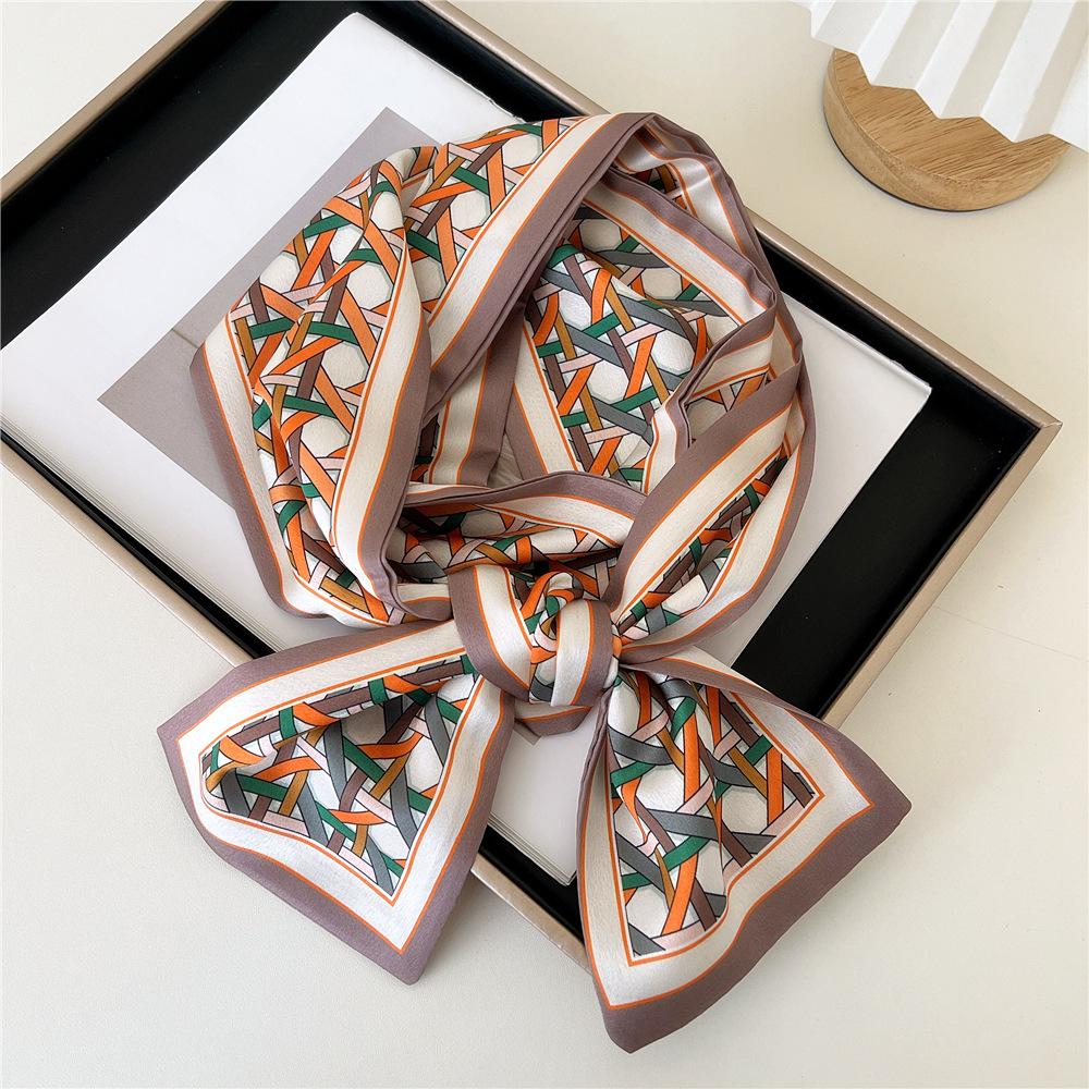 Pingjiao New Style Spring And Autumn Professional Decoration Versatile Small Silk Scarf Women'S Scarf Narrow Long Hair Strap Tie Bag Belt