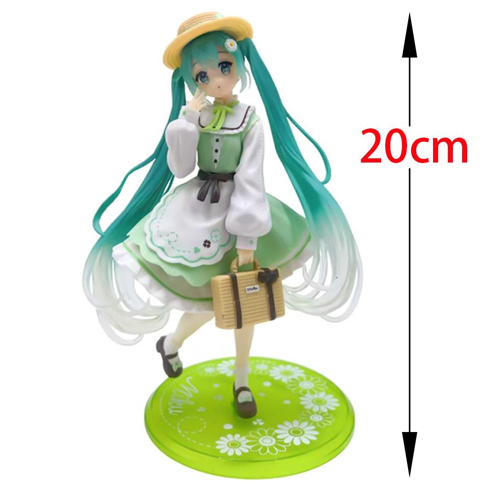 20cm Anime Fashion Hatsune Miku Cheerleader Hatsune Miku Action Figures Kawaii Girls Figurine PVC Collection Model Toys Gift