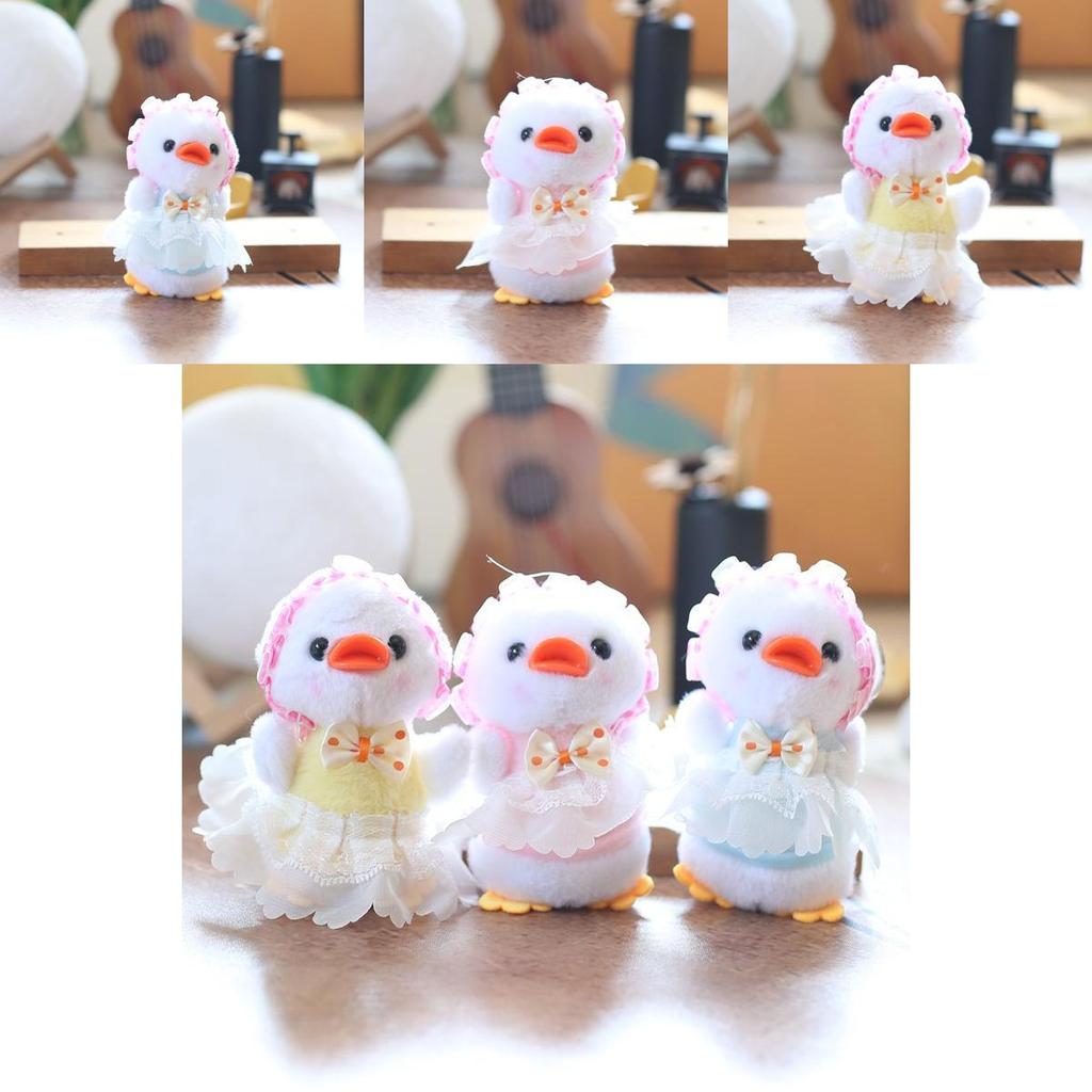 Cute Duck Plush Toy Backpack Charm Keychain Stuffed Animal Gift For Boys Girls