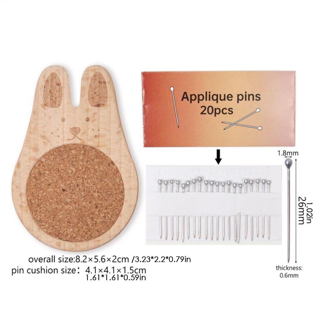 Pincushions For Sewing Cute Wooden Needle Cushion Knitting Accessories For Home Bed Work Mending Embroidery Stitching Thread