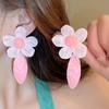 Steel Needle Handmade Grass Vine Mesh Flower Earrings Women's Fashion Super Fairy Stud Earrings Light Luxury High-end Temperament Earrings