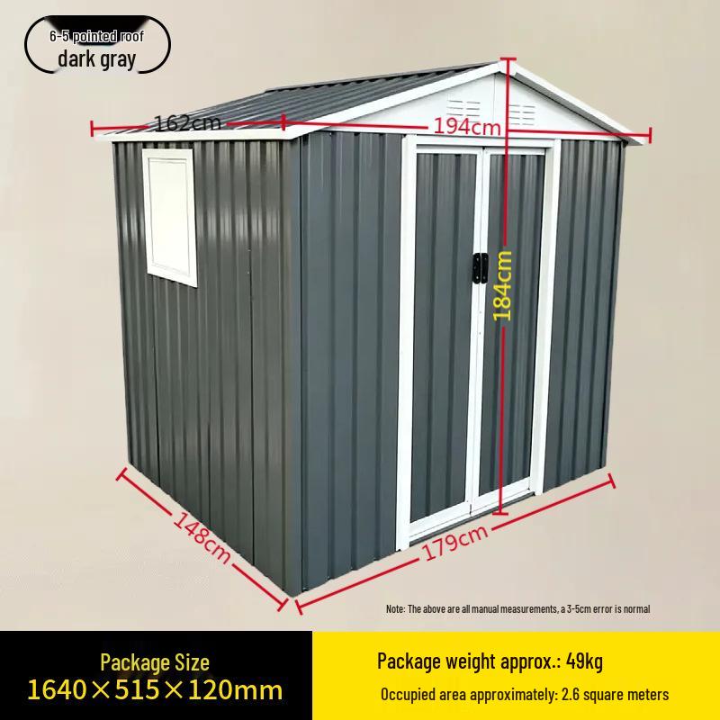 Movable Outdoor Sheet Metal Garden Shed and Storage Room
