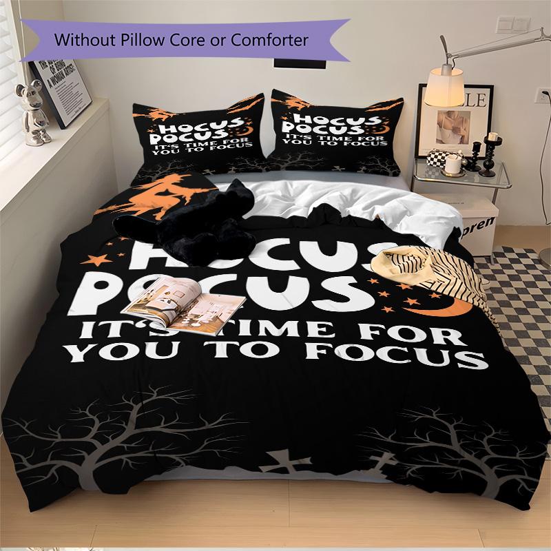 Hocus Pocus Focus Print 3Pcs Bedding Setduvet Cover With 2 Bedropillowcase Home Birthday Gift