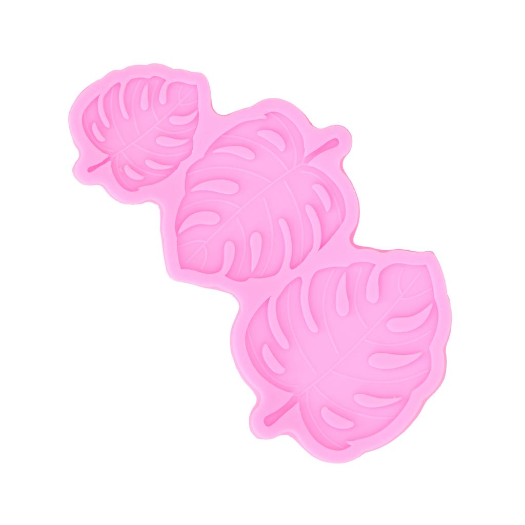 Leaf Mold Food Grade Silicone Nontoxic Cake Ice Cream Mould for Cake Making Baking(Pink )