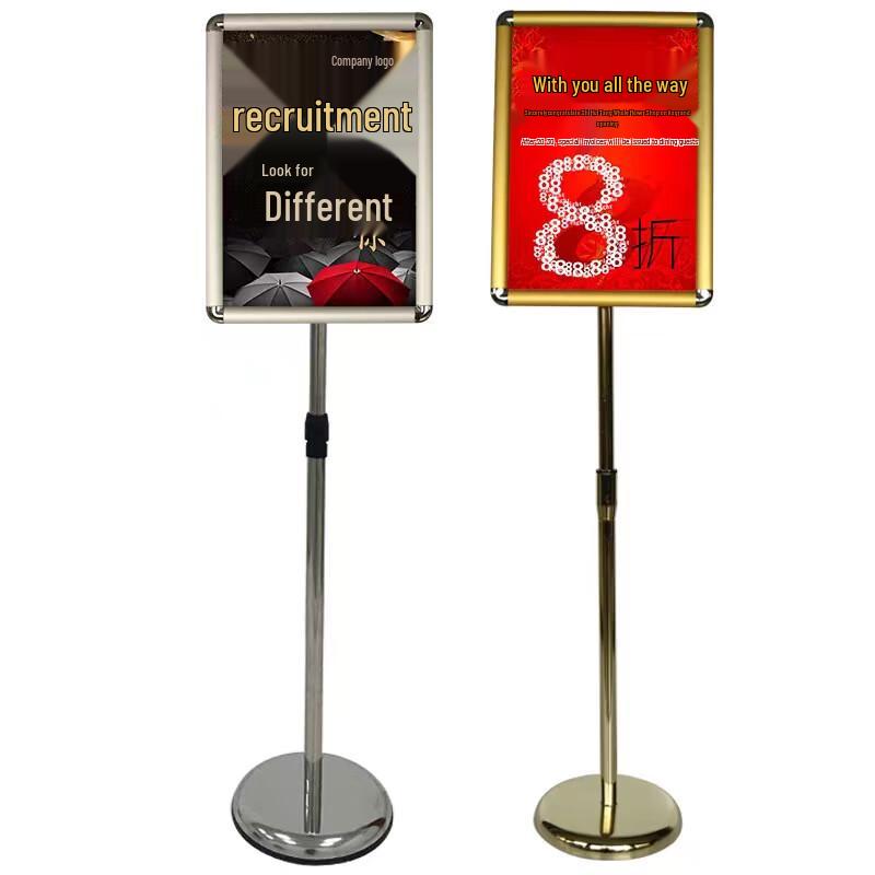 Retractable Stainless Steel A4 Display Stand