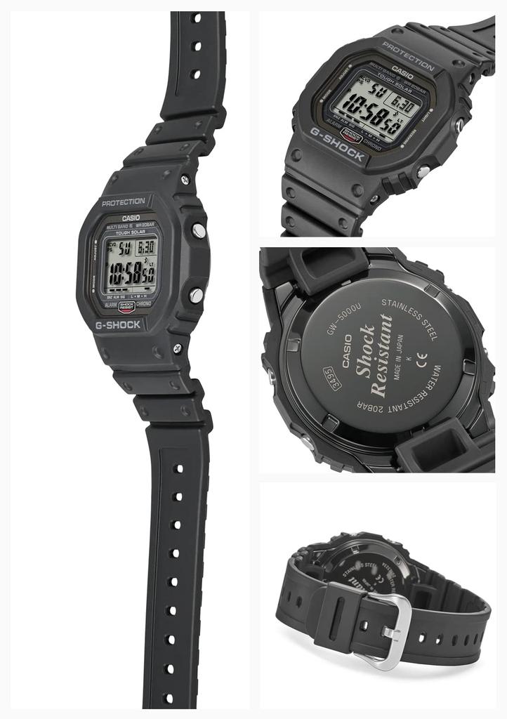 Casio G-Shock GW-5000U-1JF Men's Watch, Black (Official Japanese Product)