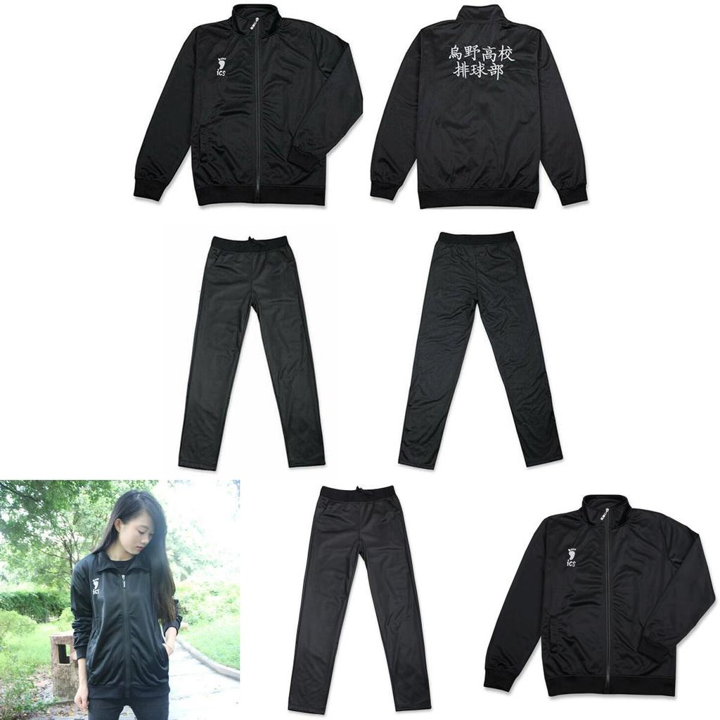 Haikyuu Karasuno High School Jas Jas Broek Sport Cosplay Kostuum Stijlvol Design