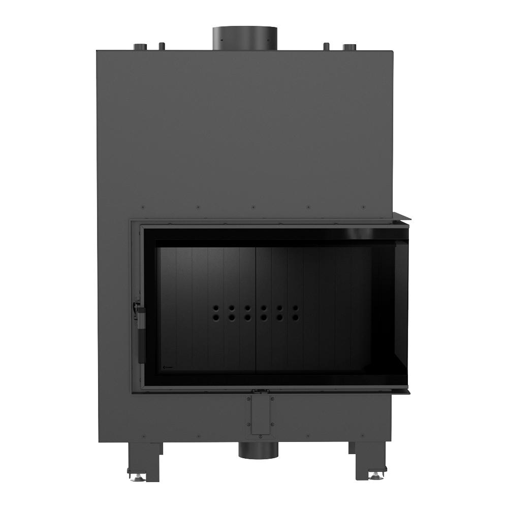 Water heating fireplace KRATKI MBO right 15 kW Ø 200 black thermotec lining