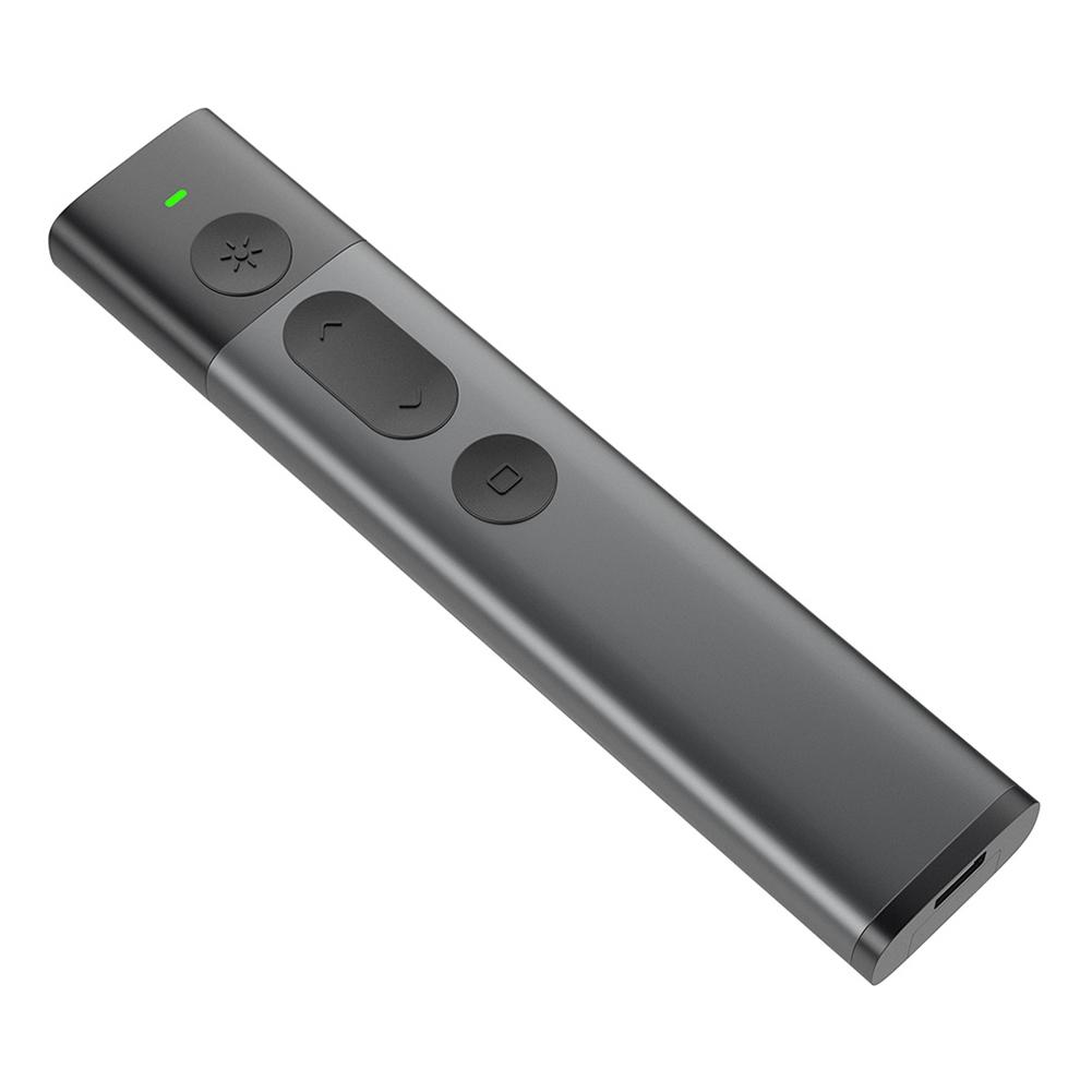 Telecomando per presentazioni wireless con luce verde e ricevitore integrato per aule, sale conferenze, sale riunioni