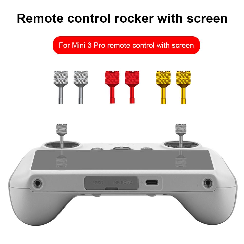 Aluminum Alloy Joystick Rocker Wear Resistant Remote Control Joystick Rocker Stick Protector Rod Lightweight for DJI Mini 3 Pro