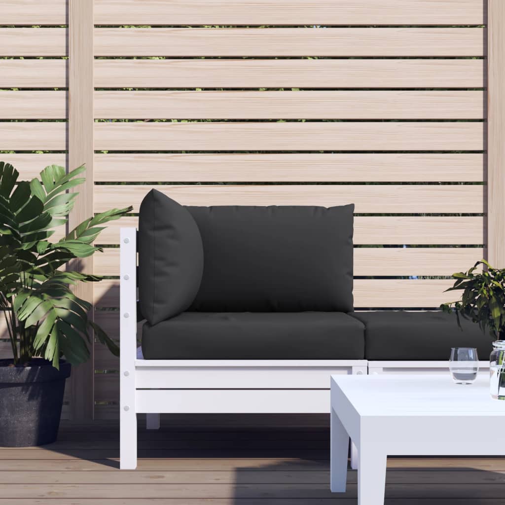 3 Piece Pallet Cushions Black Oxford Fabric