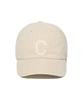 COVERNAT [Cozy Fit] C Logo Applique Corduroy Ball Cap Ivory