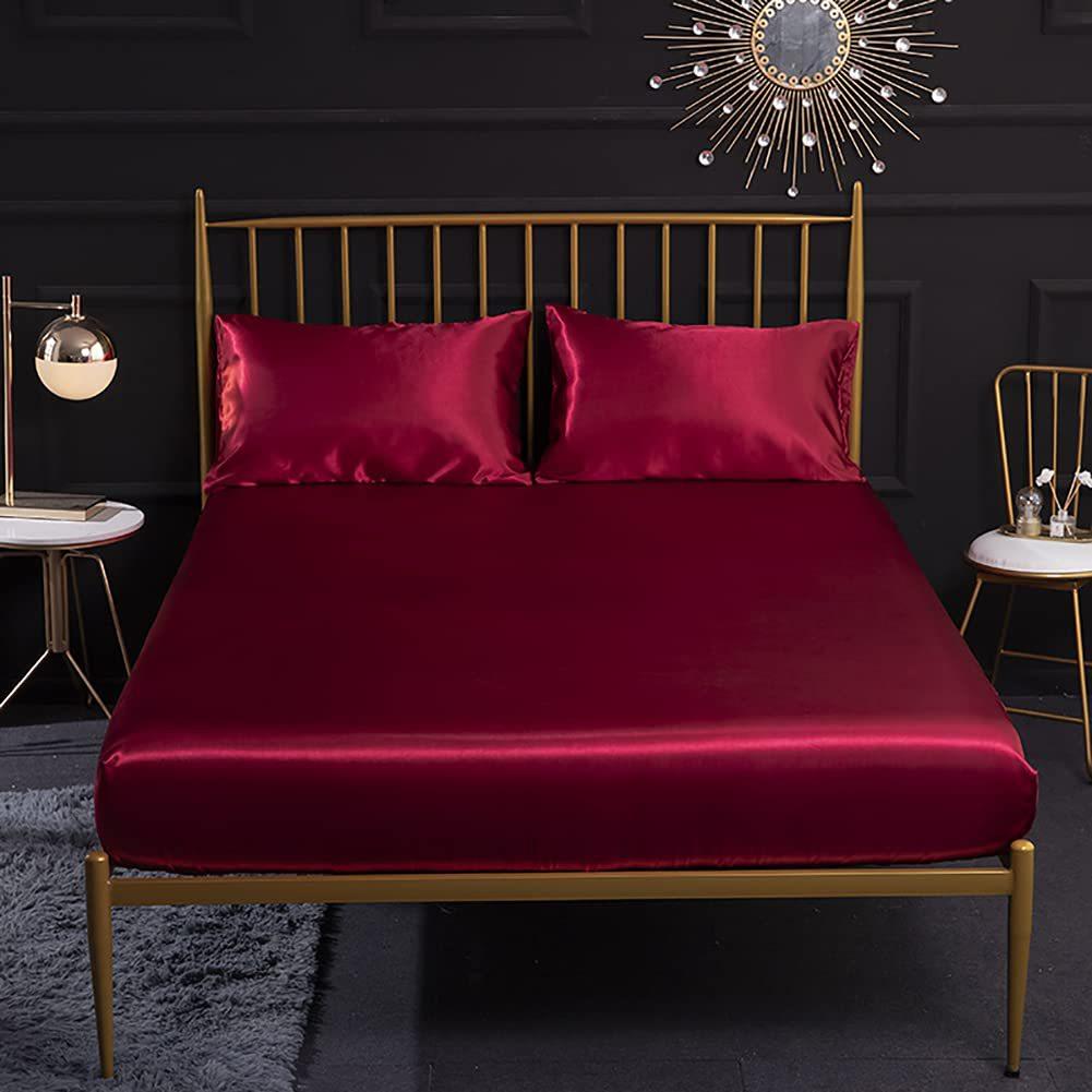 Simple Solid Color Pattern Mattress Three-Piece Digital Printing Mattress Bedding Set Adult Children