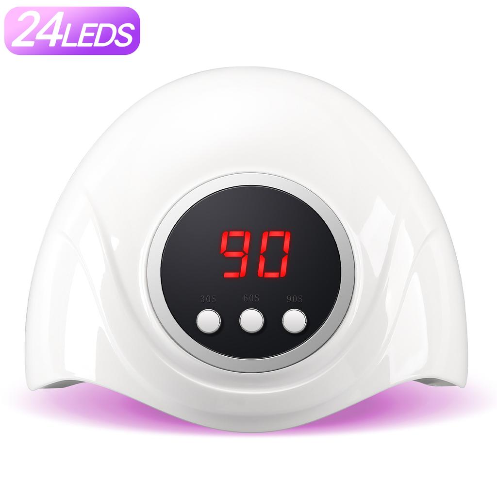 Professional 72W UV LED Nail Lamp For Fast Drying Gel Nail Polish 24LEDS Nail Drying Lamp With 3 Timers Automatic Sensor