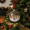 Christmas Ball Shatterproof Hangable Decoration Transparent Dog Balls For Tree For Shopping Mall Bedroom Window Store Home