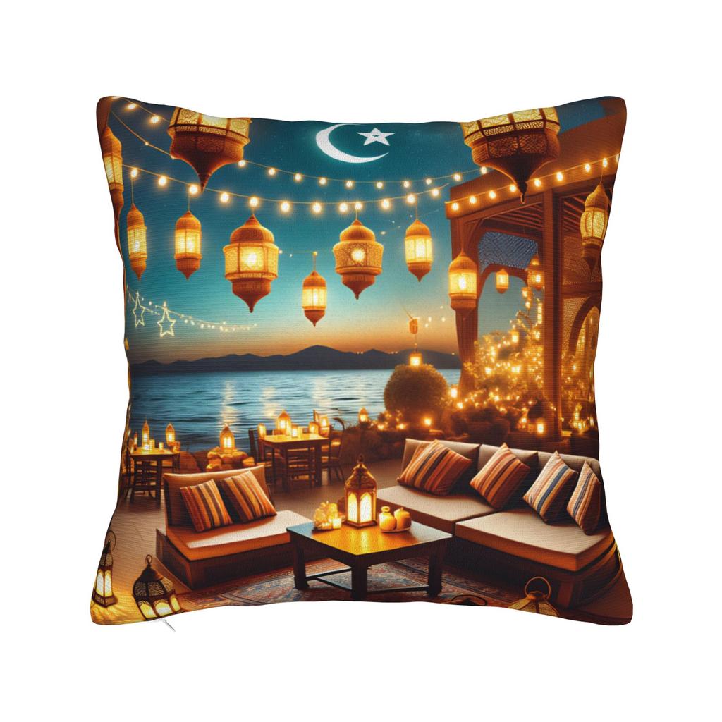 Ramadan Lantern Pillow Cover Fashion Pillow Case For Sofa Car Home Decor Soft Cushion Cover Gift