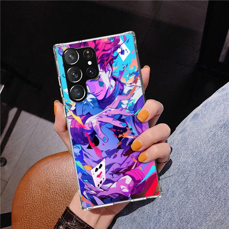 Huner X-Hunters Hisoka Phone Case For Samsung Galaxy S24 S25 Edge S26 Ultra S23 S22 S21 Plus S20 FE + Personalized Print Cover G